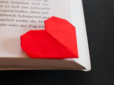 Herz Lesezeichen aus Papier, Geschenk selber machen für Muttertag, Geburtstag & Valentinstag