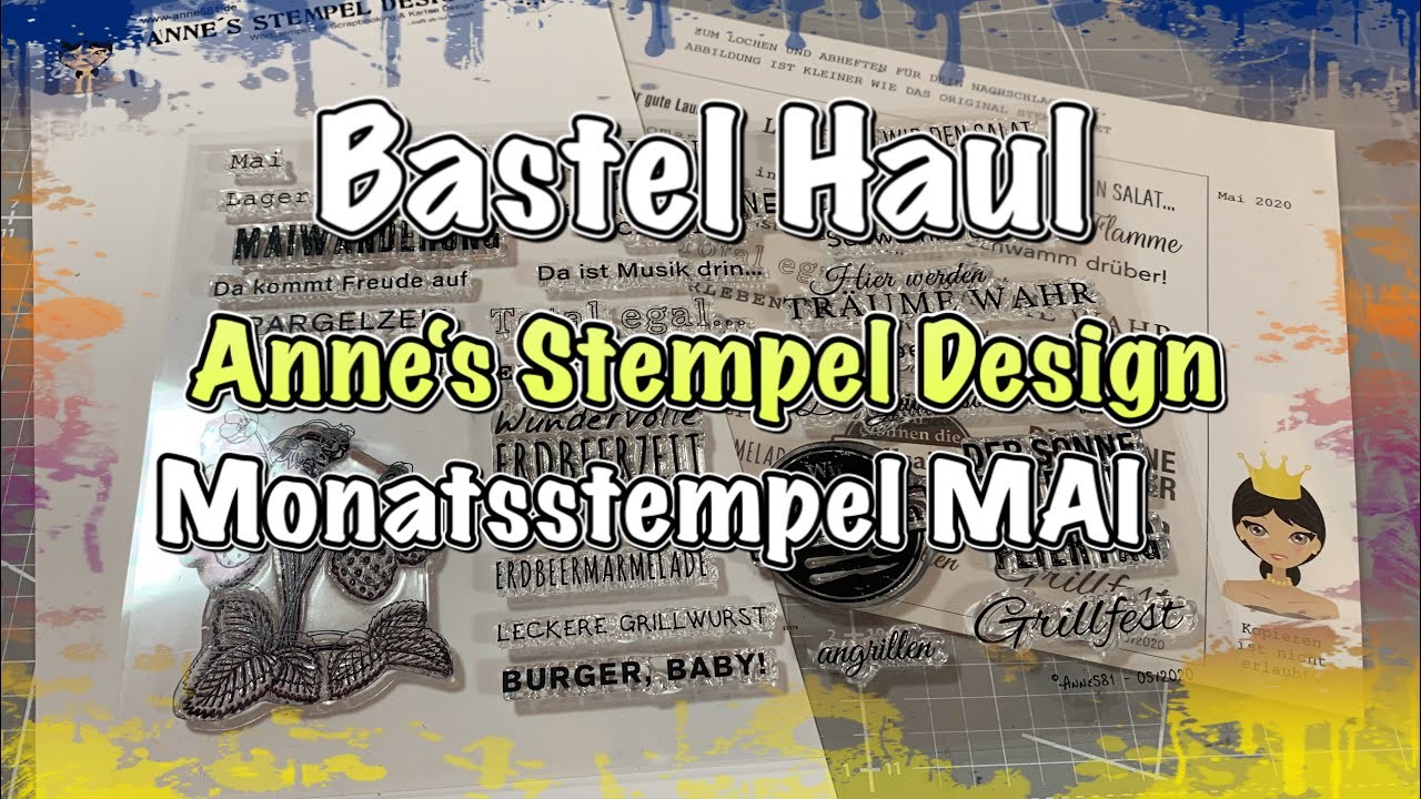 Monatsstempel Mai - Annes Stempel Design Online Haul, Stempel im Abo, basteln mit Papier, DIY
