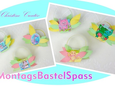 #MontagsBastelSpass ???? Körbchen basteln ???? TischSchmuck Osterschmuck  #ChristineCreativ