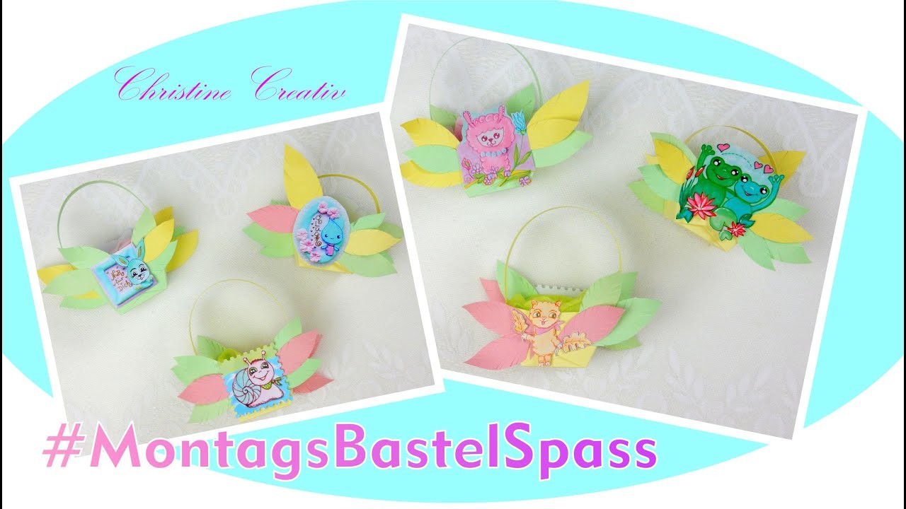 #MontagsBastelSpass ???? Körbchen basteln ???? TischSchmuck Osterschmuck  #ChristineCreativ