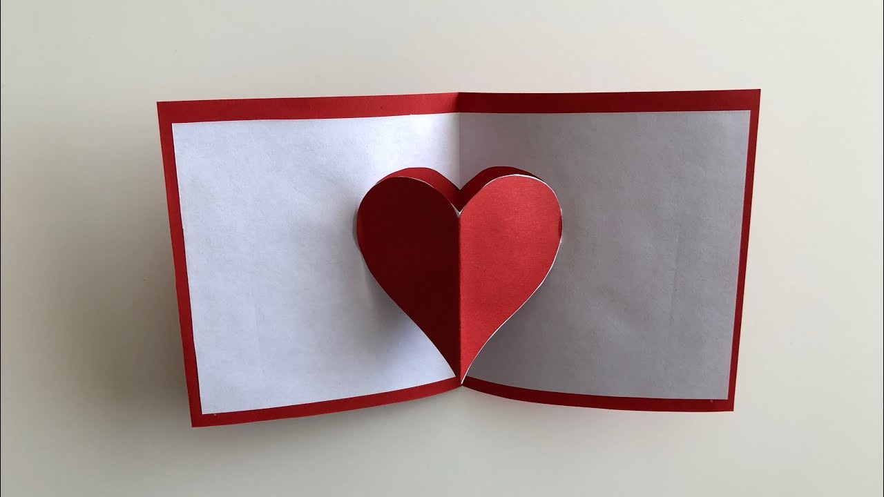 Muttertagsgeschenk selber machen - Pop up Karte Herz - Greeting Cards - basteln mit Papier