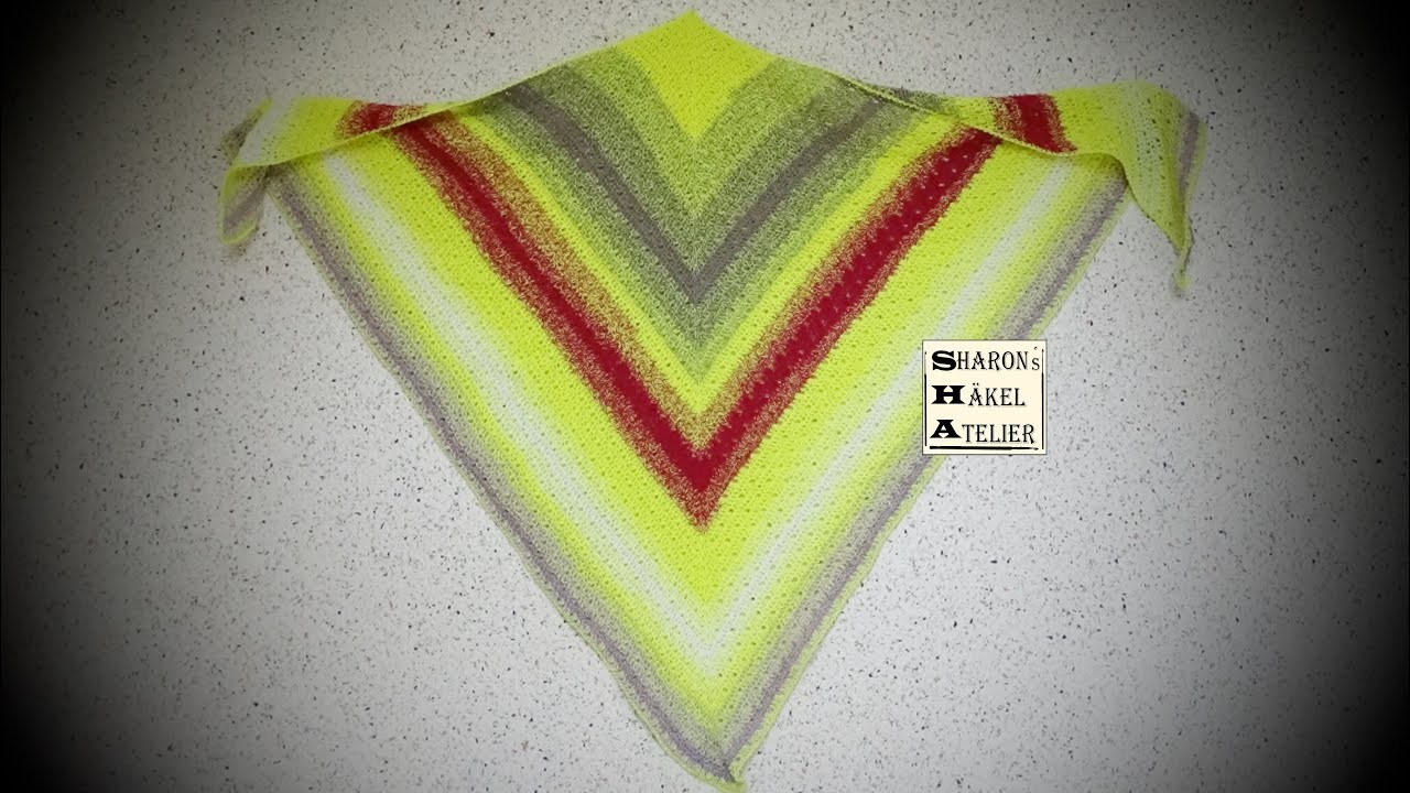 Tuch häkeln Dreieckstuch häkeln Virustuch häkeln | Linkshänder