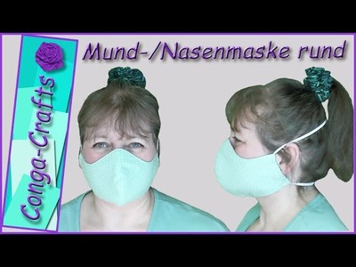 #111 – Mund-Nasenmaske Rundmaske Gesichtsmaske face mask nähen DIY mit Schnittmuster in 3 Größen