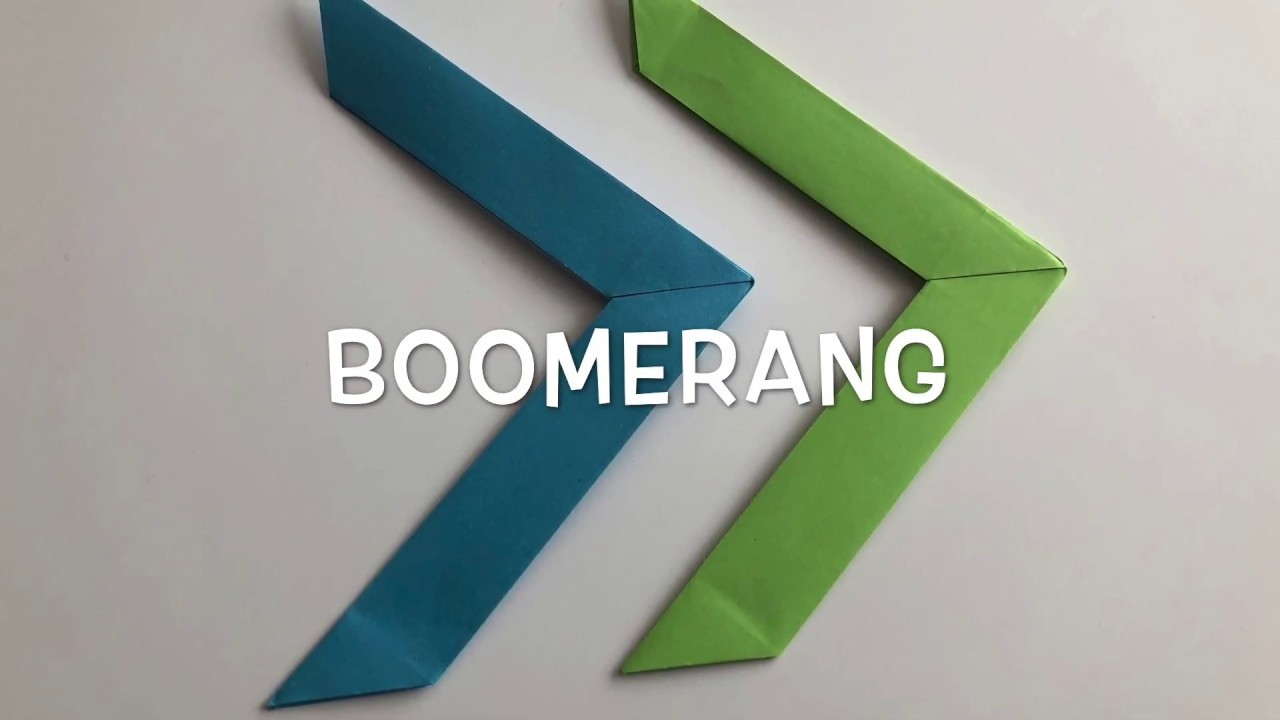 Boomerang aus Papier basteln- How to make an Origami boomerang -paper toys - бумеранг из бумаги #DIY