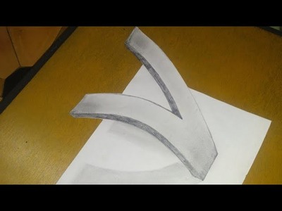 #Drawing_15. V letter - 3D drawing