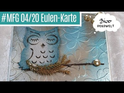 Eulenkarte mit Inka Gold #MFG #MiteinanderFantasievollGestalten