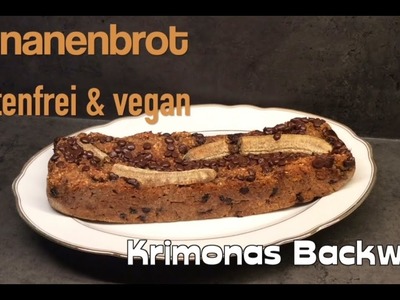 Gesundes BANANENBROT Rezept ohne Zucker. Banana Bread Loaf vegan Recipe.sugar free.gluten free