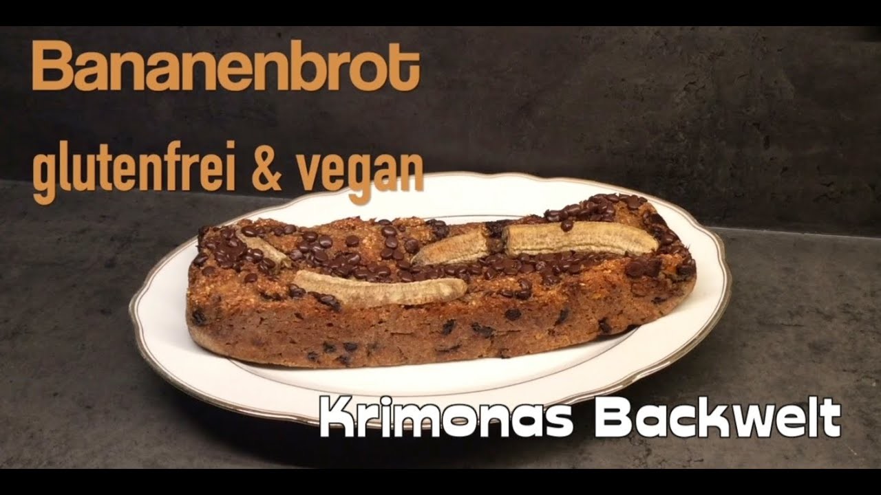 Gesundes BANANENBROT Rezept ohne Zucker. Banana Bread Loaf vegan Recipe.sugar free.gluten free