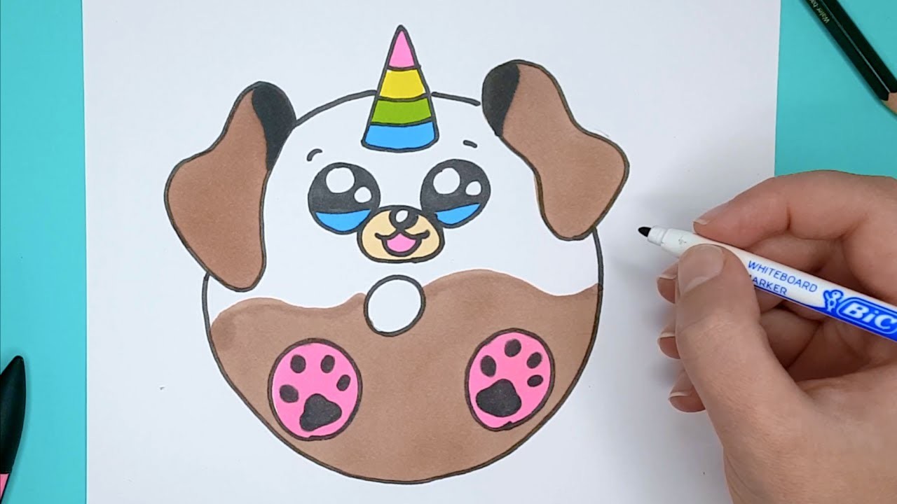 Kawaii Einhorn Mops Donut Zeichnen - Kawaii Bilder