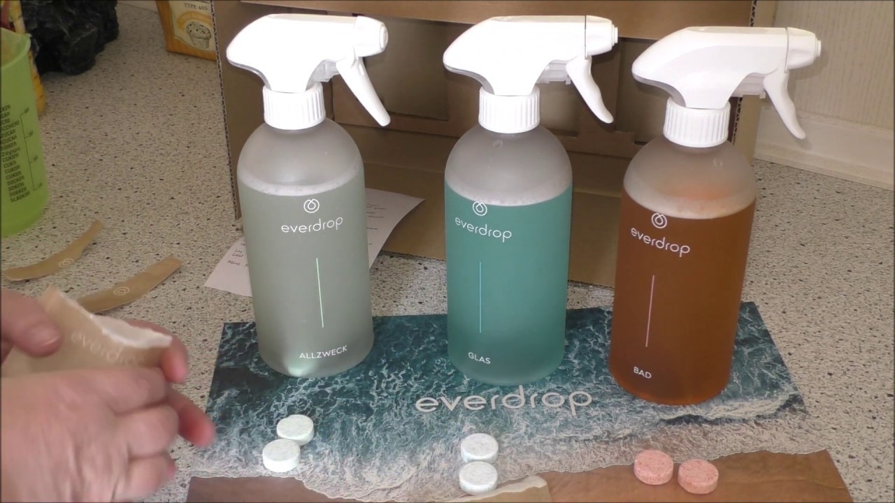 Plastik Müll vermeiden mit Everdrops - Reinigungsmittel als Tablette um Plastik Müll zu sparen