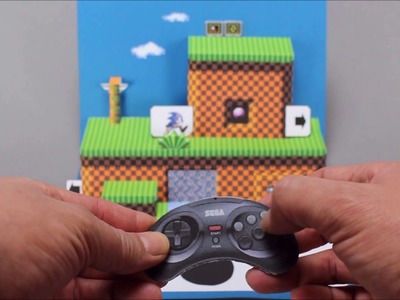 Pop-Up Karte "Sonic The Hedgehog"