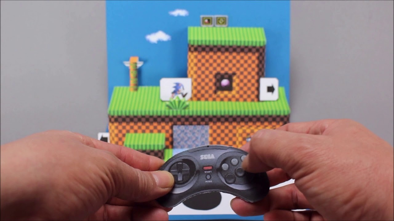 Pop-Up Karte "Sonic The Hedgehog"