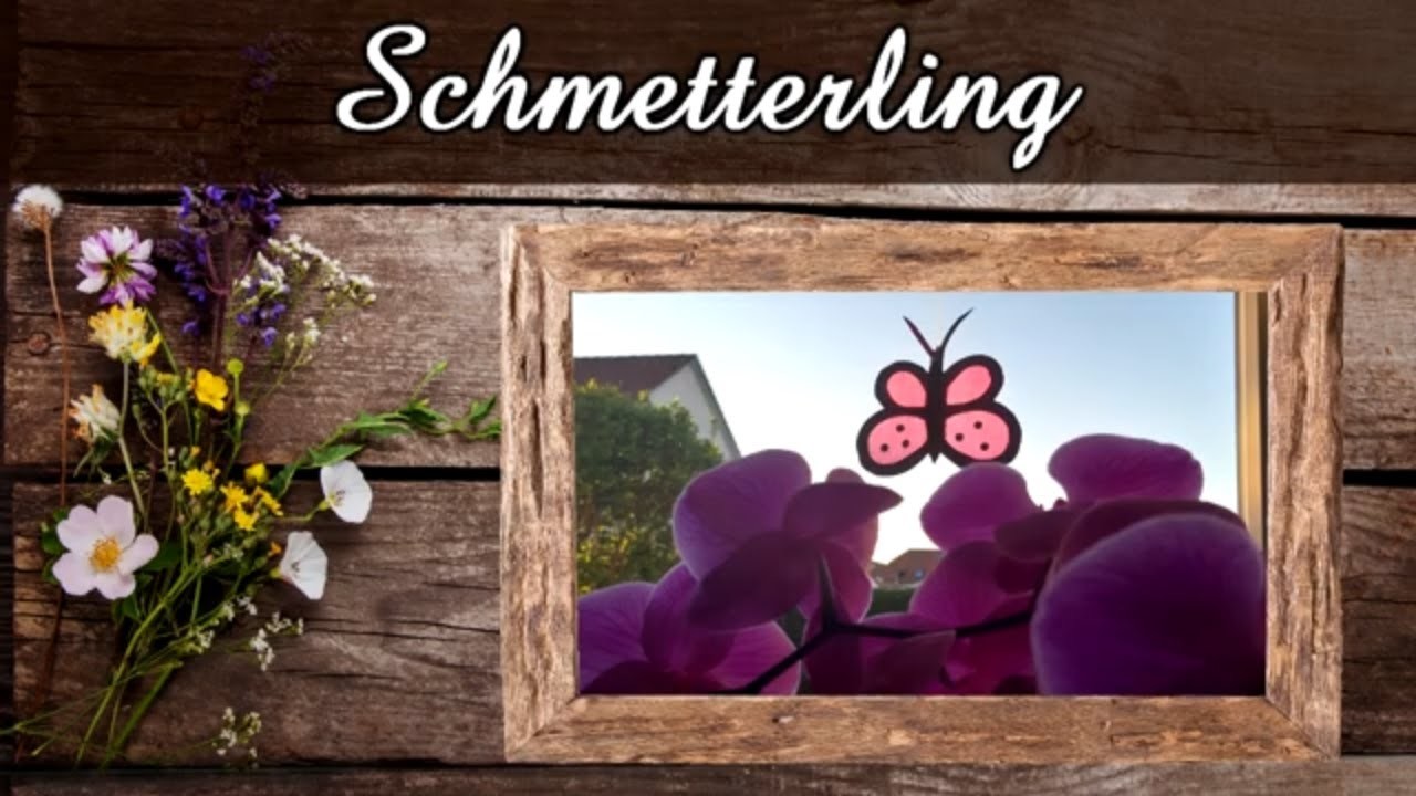 Schmetterling für die Fensterscheibe | Fensterdeko | Frühlingsdeko DIY