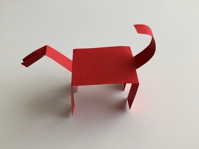 Spielzeug aus Papier basteln - Hund aus Papier - Bastelideen für Kinder - DIY moving dog