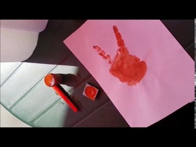 Wir bleiben zu Hause Kindergarten Video 54 Kreativangebot: Handabdruck - Osterhase