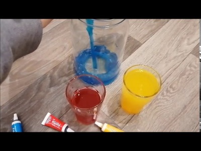 Wir bleiben zu Hause Kindergarten Video 16 Farben Experiment:  Rot+Gelb+Blau=?