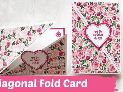 Diagonal Fun Fold Card--Faltkarte mit Trick--Anleitung-DIY