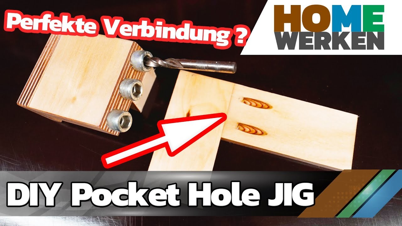 DIY Pocket Hole JIG, Taschenloch Bohrschablone Eigenbau
