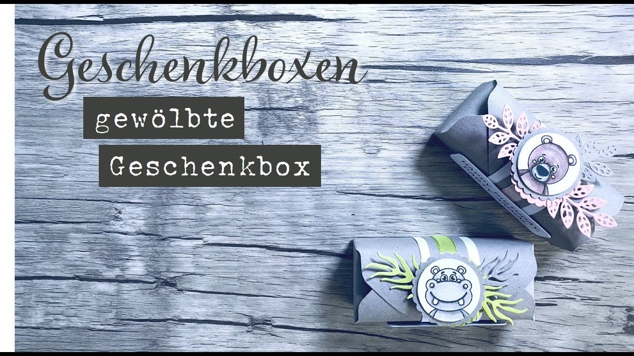 Geschenkbox mit abgerundetem Deckel mit dem Enveloppe Punchboard selber basteln