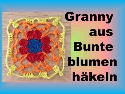 Granny aus Bunte blumen häkeln
