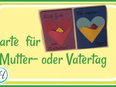 Karte für den Mutter- oder Vatertag