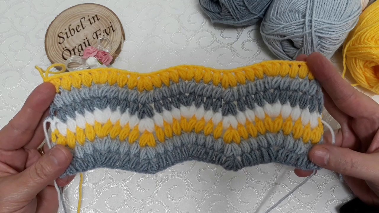 Kolay bebek battaniye modeli. easy baby blanket pattern.#easy knitting pattern #75