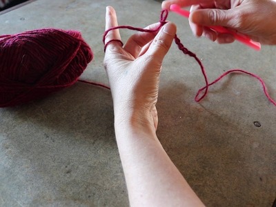 Luftmaschen häkeln für Rechtshänder