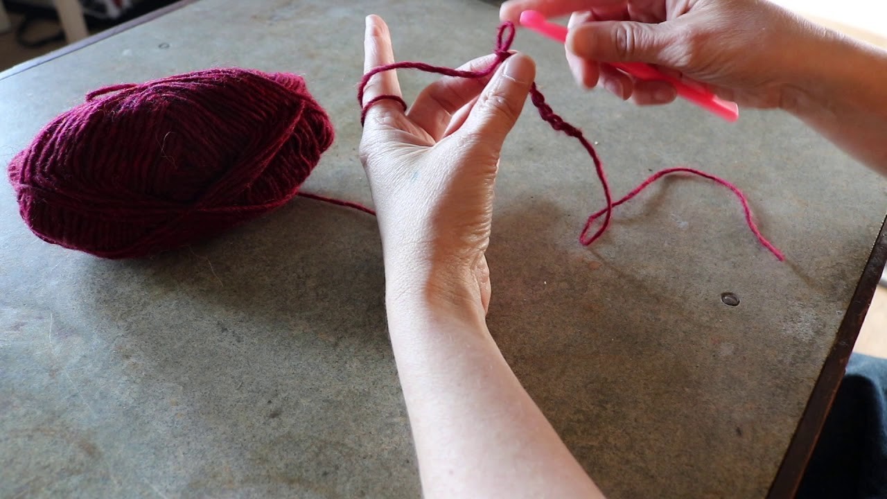 Luftmaschen häkeln für Rechtshänder