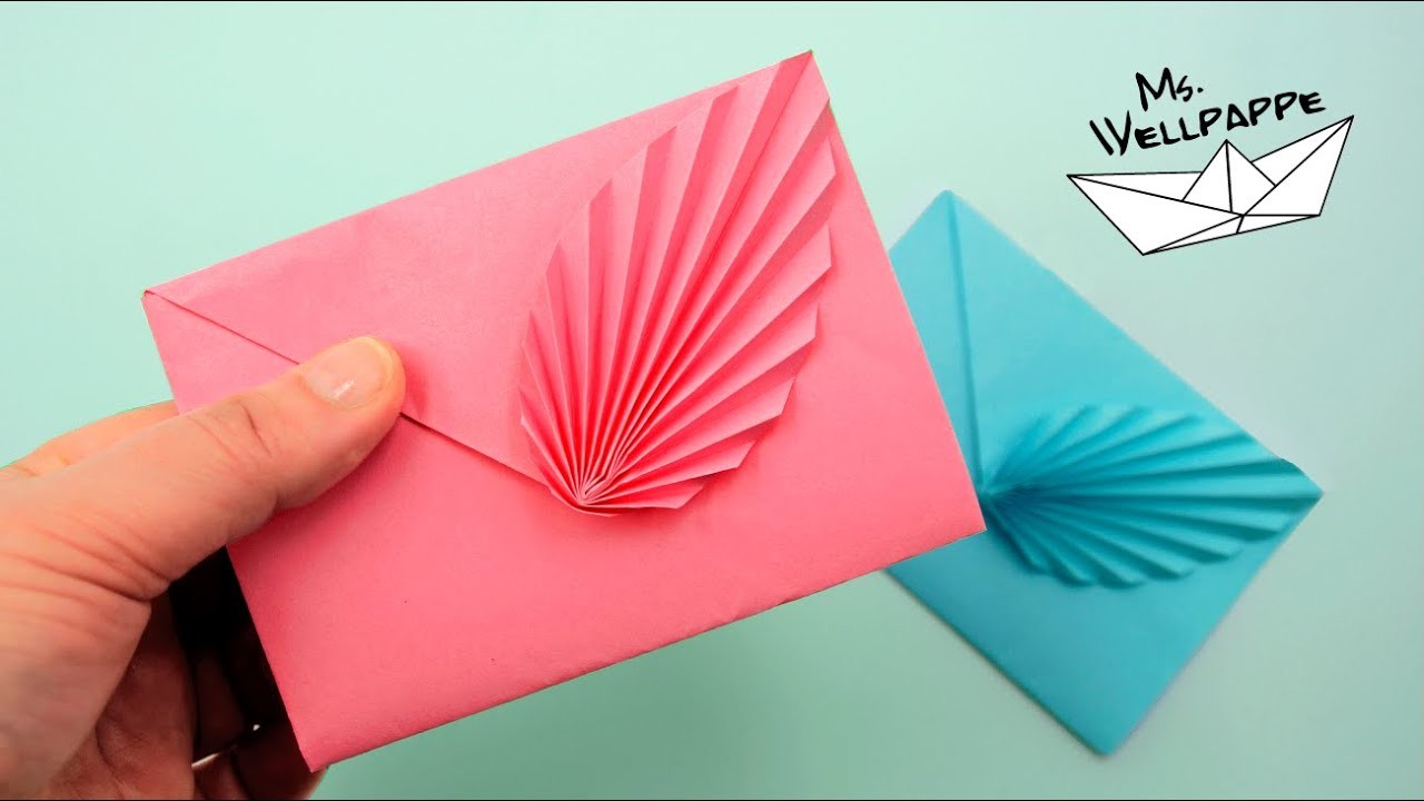 Origami Brief - Briefumschlag basteln als z.B. Muttertagsgeschenk