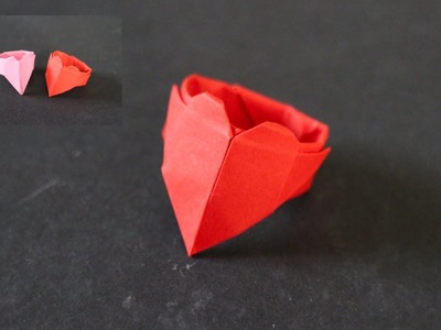Origami Herz Ring selber basteln mit Papier für Muttertag, Hochzeit, Valentinstag & Geburtstag [W+]