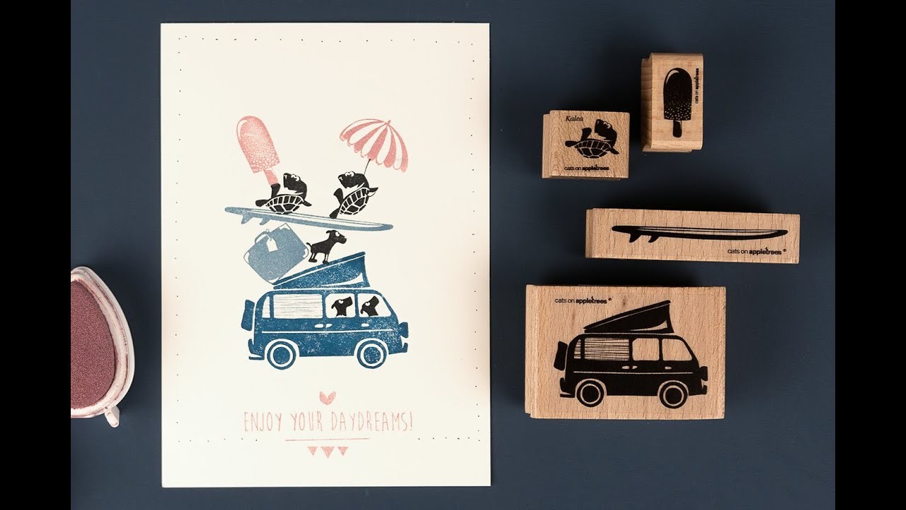 Quick & Easy Card Stamping Tutorial # 19 - Camper Van