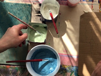 Übung #4 DIY Plusterfarbe, Aufbackfarbe, 3D Farbe, Fingerfarbe