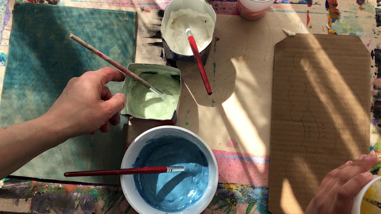 Übung #4 DIY Plusterfarbe, Aufbackfarbe, 3D Farbe, Fingerfarbe