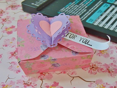 Basteln: Schachtel mit dem Envelope Punch Board basteln. Muttertag Geschenk basteln