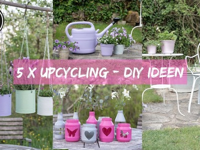 DIY - 5 UPCYCLING IDEEN mit Lackspray | Blumenampel | Gartendeko | Möbel lackieren | DekoideenReich