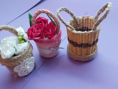 DIY Blumenkörbe selber basteln - Geschenke selber machen