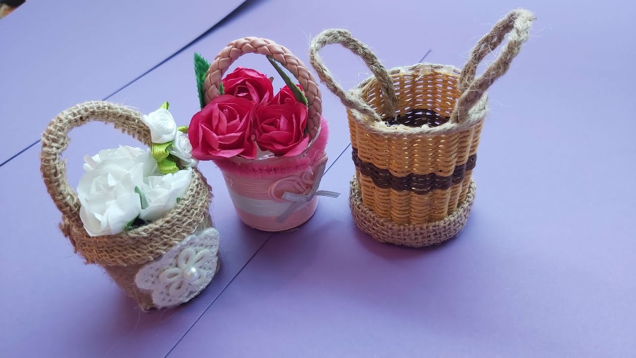 DIY Blumenkörbe selber basteln - Geschenke selber machen