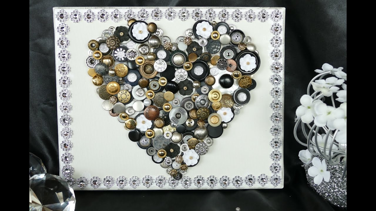 DIY Herz – mit Knöpfen – Muttertag – Hochzeit – upcycling – Tinker heart