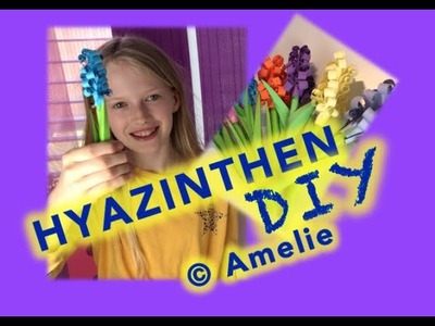 DIY Hyazinthen -- Bunte Hyazinthen aus Papier basteln -- by Amelie