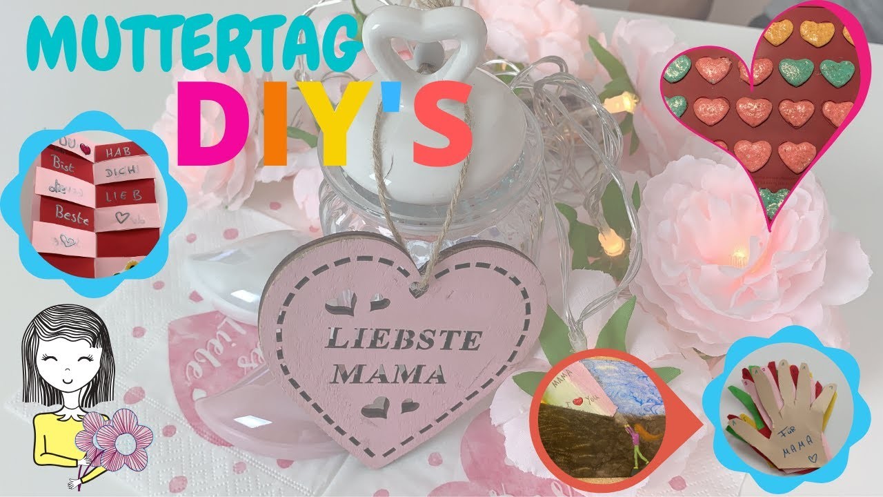 DIY Muttertagsgeschenke, 5 schnelle IDEEN für MAMA, selbst BASTELN in wenigen MINUTEN, LAST MINUTE