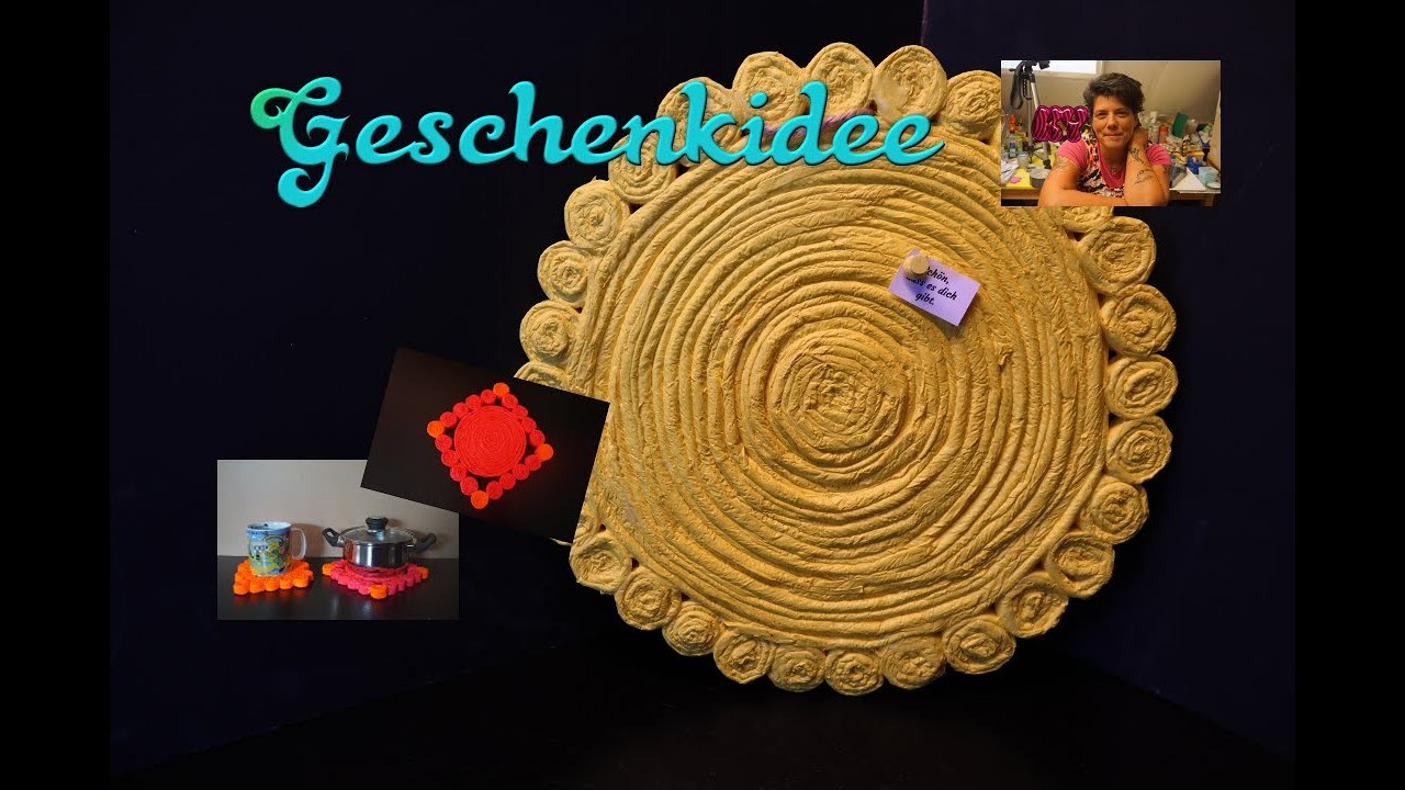DIY|Pinnwand und Untersetzer aus Küchenrolle | Bastelanleitung | Last Minute Geschenk für Muttertag