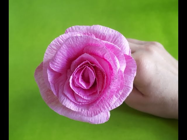 DIY Rose aus Krepppapier | Blume basteln | Geschenke selber machen | Muttertagsgeschenk