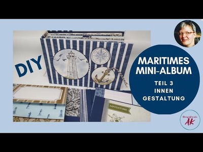 Diy Scrapbook Maritimes Mini Album. Teil 3 Innenseiten, Tags & ein Wasserfall - Anleitung Tutorial