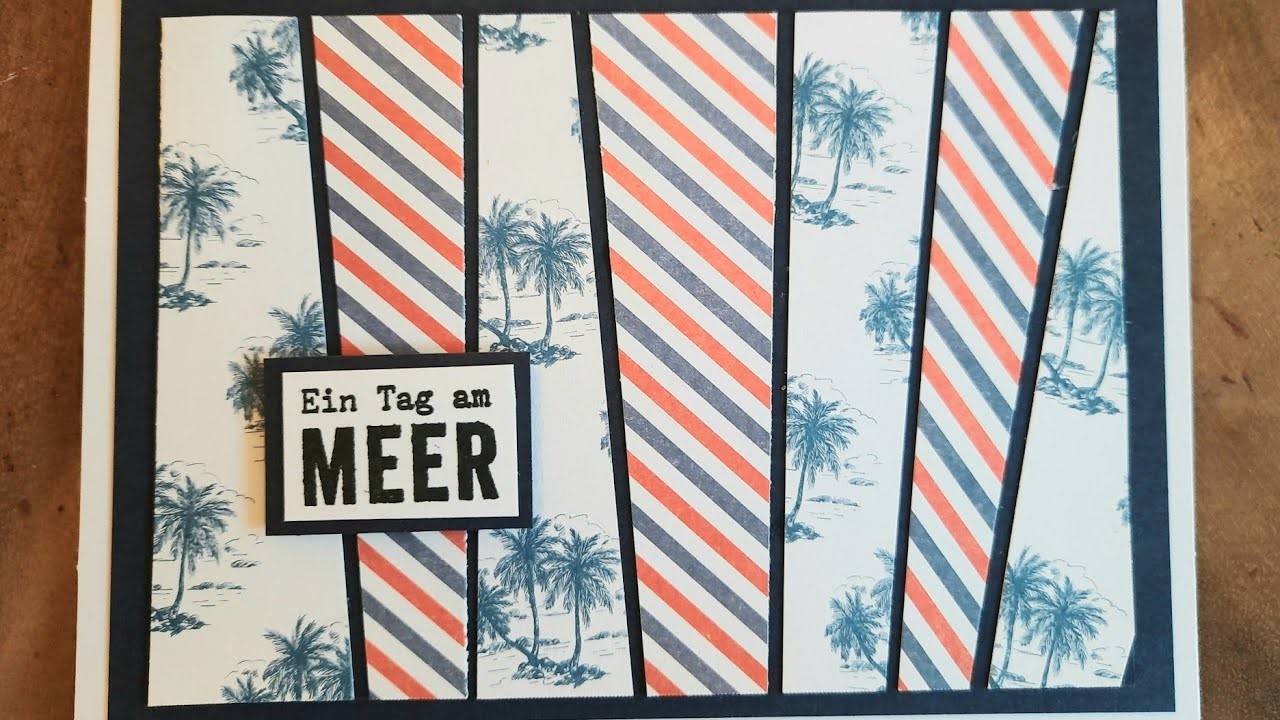 DIY, #Scrappystriptechnique, Karte basteln