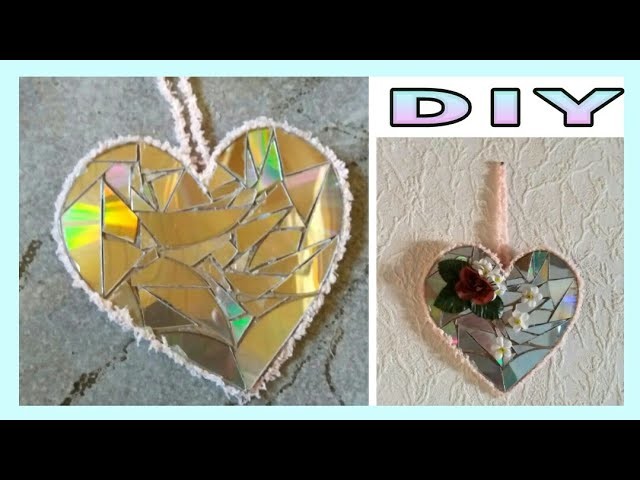 Herz für Muttertag aus CD's basteln • DIY  * Julebuergerfee