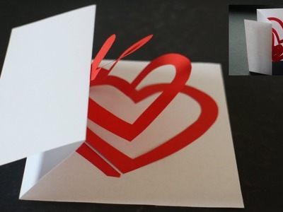 Herz Karte selber basteln mit Papier für Muttertag, Geburtstag, Hochzeit, Valentinstag & Weihnachten