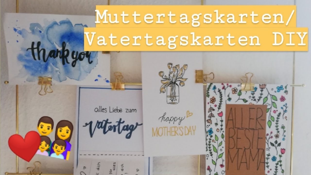 MUTTERTAGSKARTEN. VATERTAGSKARTEN DIY- Krealiv