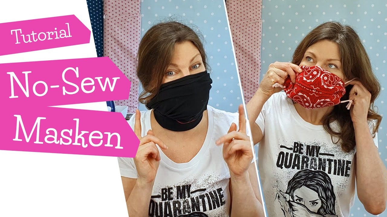 No-Sew Masken Behelfsmasken ohne Nähen | DIY Tutorial | Serviette Bandana Boxershorts | mommymade