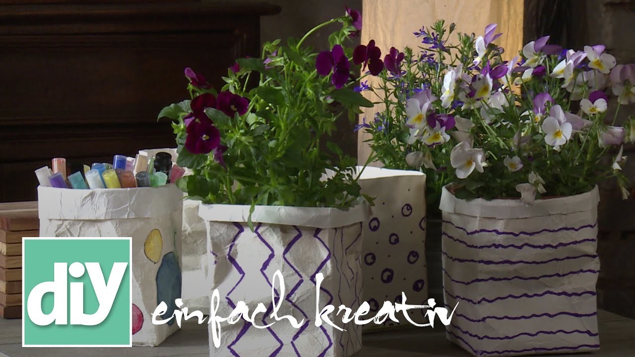 Pflanztöpfchen und Geschenktüten aus Tetrapack | DIY einfach kreativ