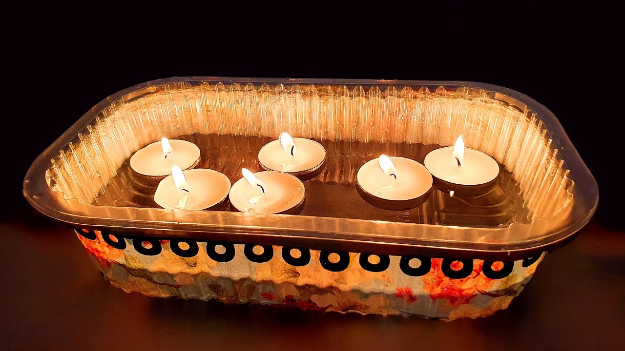 Plastikmüll DIY - Bastelidee: Schale selber machen + Schwimmkerzenbehälter | Upcycling